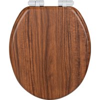 WENKO WC-Sitz "Chestnut", braun, aus FSC zertifiziertem MDF, feuchtigkeitsresistent von Wenko