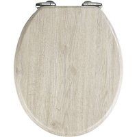 WENKO WC-Sitz »Eiche«, MDF, oval,  mit Softclose-Funktion - beige von Wenko