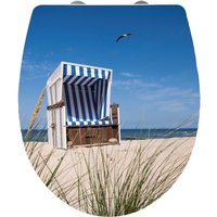 WENKO WC-Sitz »Strandkorb«, Duroplast, oval,  mit Softclose-Funktion - bunt von Wenko