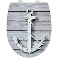 WENKO WC-Sitz mit Absenkautomatik Rope mit Relief grau WENKO WC-Sitz mit Absenkautomatik Rope mit Relief grau von Wenko