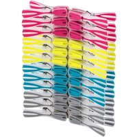 WENKO Wäscheklammern "Modell Arrow" Set, 48 Stk. tlg. Wäscheclips mit rutschhemmender Spezialbeschichtung von Wenko