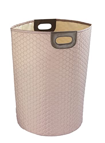 WENKO Wäschesammler Wabo Taupe - Wäschekorb Fassungsvermögen: 75 l, Polyester, 40 x 60 x 40 cm, Taupe von WENKO