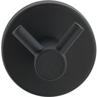 Wandhaken Duo Bosio Black matt, Edelstahl rostfrei, Schwarz, Edelstahl rostfrei matt - schwarz - Wenko von Wenko