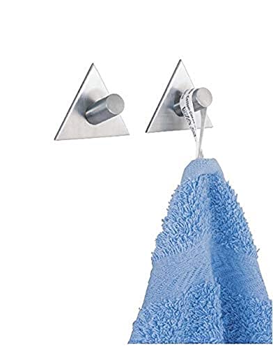WENKO Wandhaken Triangolo Edelstahl 2er Set - 2er Set, selbstklebend, Edelstahl rostfrei, 5 x 5 x 2.8 cm, Matt WENKO Wandhaken Triangolo Edelstahl 2er Set - 2er Set, selbstklebend, Edelstahl rostfrei, 5 x 5 x 2.8 cm, Matt von WENKO