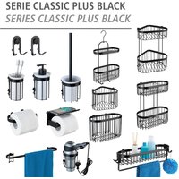 WENKO Wandregal "Classic Plus Black" 2 Etagen von Wenko