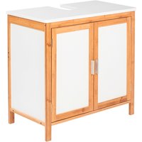 WENKO Waschbeckenunterschrank »Finja«, BxHxT: 65 x 60 x 33 cm, Bambus/MDF - braun von Wenko