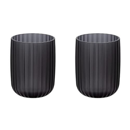 WENKO Zahnputzbecher Agropoli Grau, Zahnbürstenhalter für Zahnbürste und Zahnpasta aus hochwertigem Kunststoff mit plastischer Formgebung und gefrosteter Oberfläche, Ø 7,5 x 10 cm (Packung mit 2) WENKO Zahnputzbecher Agropoli Grau, Zahnbürstenhalter für Zahnbürste und Zahnpasta aus hochwertigem Kunststoff mit plastischer Formgebung und gefrosteter Oberfläche, Ø 7,5 x 10 cm (Packung mit 2) von WENKO