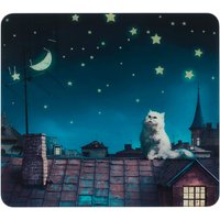 Wandblende aus Glas, Motiv Moon Cat von Wenko