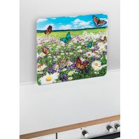 Wandblende aus Glas mit Sommerwiesen-Motiv von Wenko