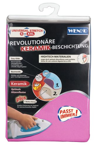 Wenko 1160992100 Bügeltischbezug Universal Keramik - Hightech Hitzereflexion, Easy Glide, Universalgröße für S bis XXL, rosa Wenko 1160992100 Bügeltischbezug Universal Keramik - Hightech Hitzereflexion, Easy Glide, Universalgröße für S bis XXL, rosa von WENKO