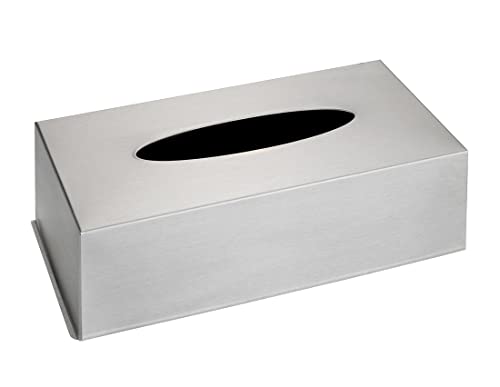 WENKO Edelstahlbox für Kosmetiktücher Boxmantel Tuchhülle Bad-Accessoire, Silber von WENKO