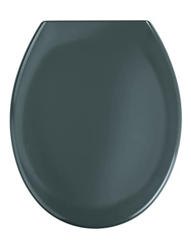 WENKO WC-Sitz Ottana Dunkelgrau, hygienischer Toilettensitz mit Absenkautomatik, WC-Deckel mit Fix-Clip Befestigung, aus antibakteriellem Duroplast WENKO WC-Sitz Ottana Dunkelgrau, hygienischer Toilettensitz mit Absenkautomatik, WC-Deckel mit Fix-Clip Befestigung, aus antibakteriellem Duroplast von WENKO
