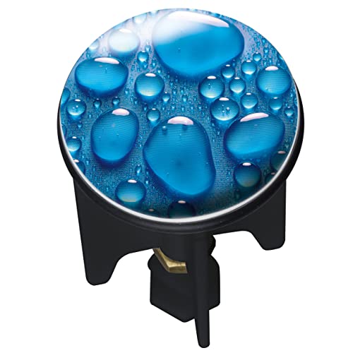 WENKO Waschbeckenstöpsel Pluggy® Drops - Abfluss-Stopfen, für alle handelsüblichen Abflüsse, Kunststoff, 3.9 x 6.5 x 3.9 cm, Mehrfarbig von WENKO