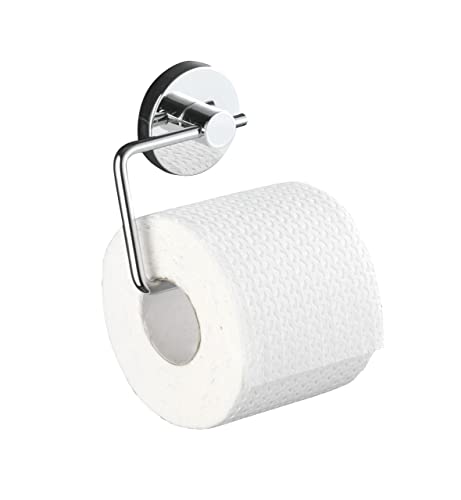 WENKO Vacuum-Loc® Wand Toilettenpapierhalter Milazzo, Halter für Toilettenpapier in Badezimmer und WC, verchromtes Metall, 13 x 10,5 x 3 cm von WENKO