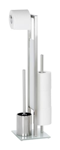 WENKO Stand WC-Garnitur Rivalta Edelstahl Matt - WC-Bürstenhalter, Edelstahl rostfrei, 18 x 70 x 23 cm, Silber Matt WENKO Stand WC-Garnitur Rivalta Edelstahl Matt - WC-Bürstenhalter, Edelstahl rostfrei, 18 x 70 x 23 cm, Silber Matt von WENKO