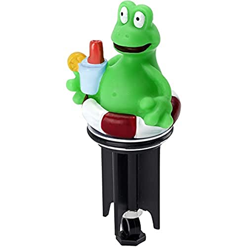 Wenko Waschbeckenstöpsel Pluggy 3D Cocktail Frog Stopfen, für alle handelsüblichen Abflüsse, Plastik, grün, 3.9 x 4.7 x 11.1 cm von WENKO