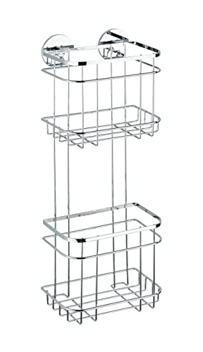WENKO Turbo-Loc® Edelstahl Wandregal 2 Etagen - Befestigen ohne Bohren, Edelstahl rostfrei, 18 x 47.5 x 12.5 cm, Glänzend WENKO Turbo-Loc® Edelstahl Wandregal 2 Etagen - Befestigen ohne Bohren, Edelstahl rostfrei, 18 x 47.5 x 12.5 cm, Glänzend von WENKO