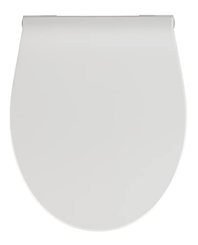 WENKO Premium WC-Sitz LED - Antibakterieller Toilettensitz, mit Nachtlicht und Akustiksensor, Duroplast, 36.8 x 44 cm, Weiß von WENKO