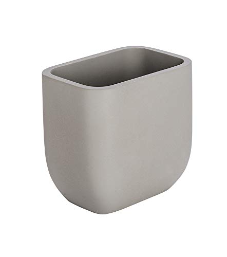 WENKO 22031100 Zahnputzbecher Concrete, Polyresin, grau, 6.6 x 9.69 x 9.4 cm von WENKO