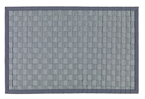 WENKO Badematte Adria Grau - Unterseite rutschhemmend, Polypropylen, 80 x 50 cm, Grau von WENKO