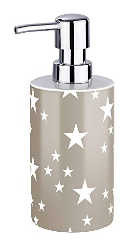 WENKO Seifenspender Stella Taupe - Flüssigseifen-Spender, Spülmittel-Spender Fassungsvermögen: 0.38 l, Keramik, 8.5 x 18 x 7 cm, Taupe WENKO Seifenspender Stella Taupe - Flüssigseifen-Spender, Spülmittel-Spender Fassungsvermögen: 0.38 l, Keramik, 8.5 x 18 x 7 cm, Taupe von WENKO