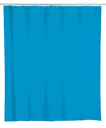 Wenko 22485100 Duschvorhang Ocean Blue, wasserdicht, pflegeleicht, Kunststoff (PEVA), 180 x 200 cm, blau von WENKO