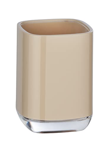 WENKO Zahnputzbecher Masone Sand Maße (B x H x T): 7.5 x 10.5 x 7.5 cm von WENKO