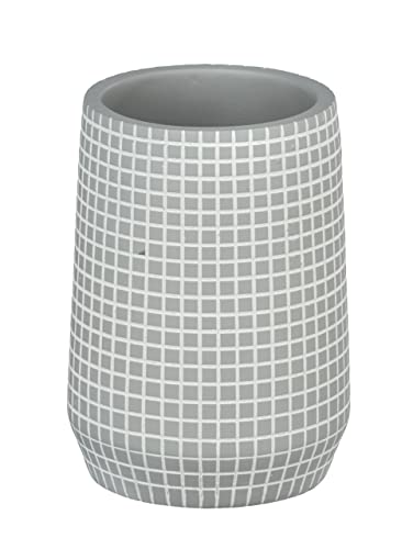 WENKO Zahnputzbecher Ohrid Silber-Grau - Zahnbürstenhalter für Zahnbürste und Zahnpasta, Polyresin, 7 x 10 x 7 cm, Grau WENKO Zahnputzbecher Ohrid Silber-Grau - Zahnbürstenhalter für Zahnbürste und Zahnpasta, Polyresin, 7 x 10 x 7 cm, Grau von WENKO
