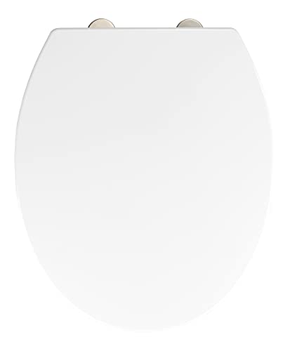 WENKO WC-Sitz Birori, Toilettensitz mit Absenkautomatik, WC-Deckel mit Fix-Clip Hygiene-Befestigung, aus antibakteriellem Duroplast, Weiß WENKO WC-Sitz Birori, Toilettensitz mit Absenkautomatik, WC-Deckel mit Fix-Clip Hygiene-Befestigung, aus antibakteriellem Duroplast, Weiß von WENKO