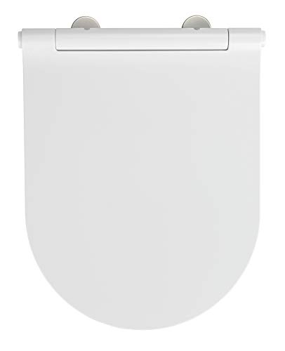 WENKO WC-Sitz Nuoro, flacher Toilettensitz mit Absenkautomatik, hygienischer WC-Deckel mit Fix-Clip Hygiene-Befestigung, aus antibakteriellem Duroplast, Weiß WENKO WC-Sitz Nuoro, flacher Toilettensitz mit Absenkautomatik, hygienischer WC-Deckel mit Fix-Clip Hygiene-Befestigung, aus antibakteriellem Duroplast, Weiß von WENKO