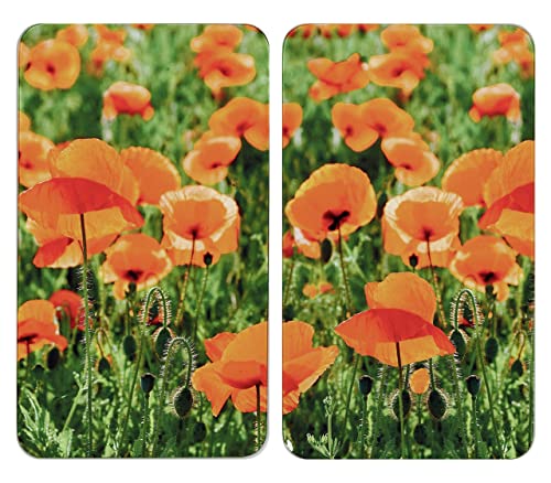 WENKO Herdabdeckplatte Universal Mohnfeld 2er Set von WENKO