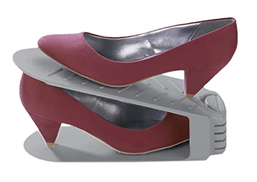 Maximex Schuhhalter 4er Set - 4er Set, Polystyrol, 10 x 12.8 x 26 cm, Grau von Maximex