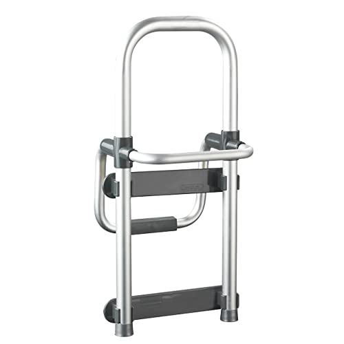 WENKO 81101500 Badewannen-Einstiegshilfe Secura verstellbar, 120 kg Tragkraft, 24,5 x 52,5 x 23 cm, Aluminium von Maximex