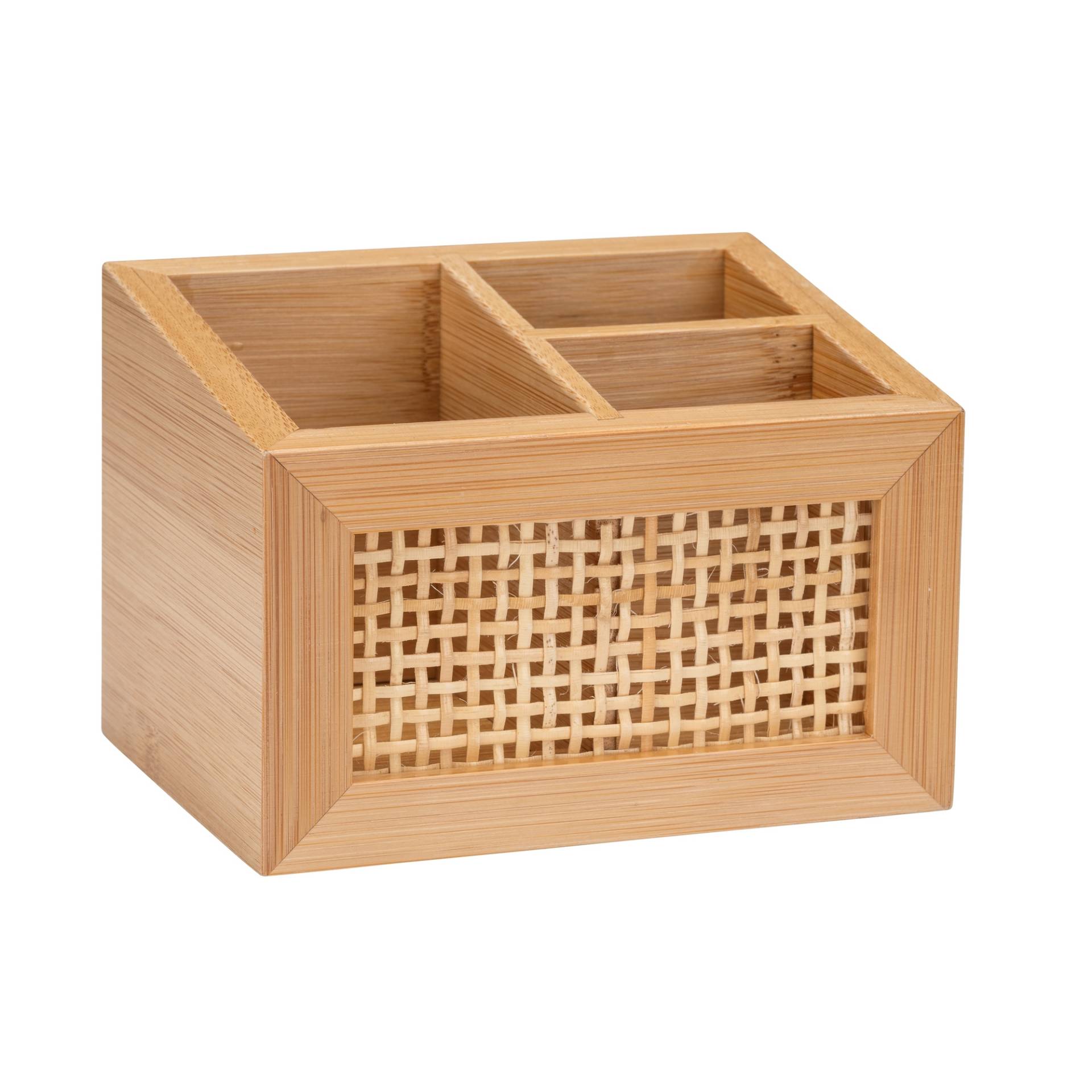 Wenko Ablagebox 'Allegre' Bambus/Rattan mit 3 Fächern 12 x 9 x 8,5 cm Wenko Ablagebox 'Allegre' Bambus/Rattan mit 3 Fächern 12 x 9 x 8,5 cm von Wenko