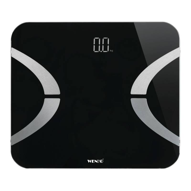 Wenko Analyse-Personenwaage schwarz Bluetooth 30 x 26 cm von Wenko