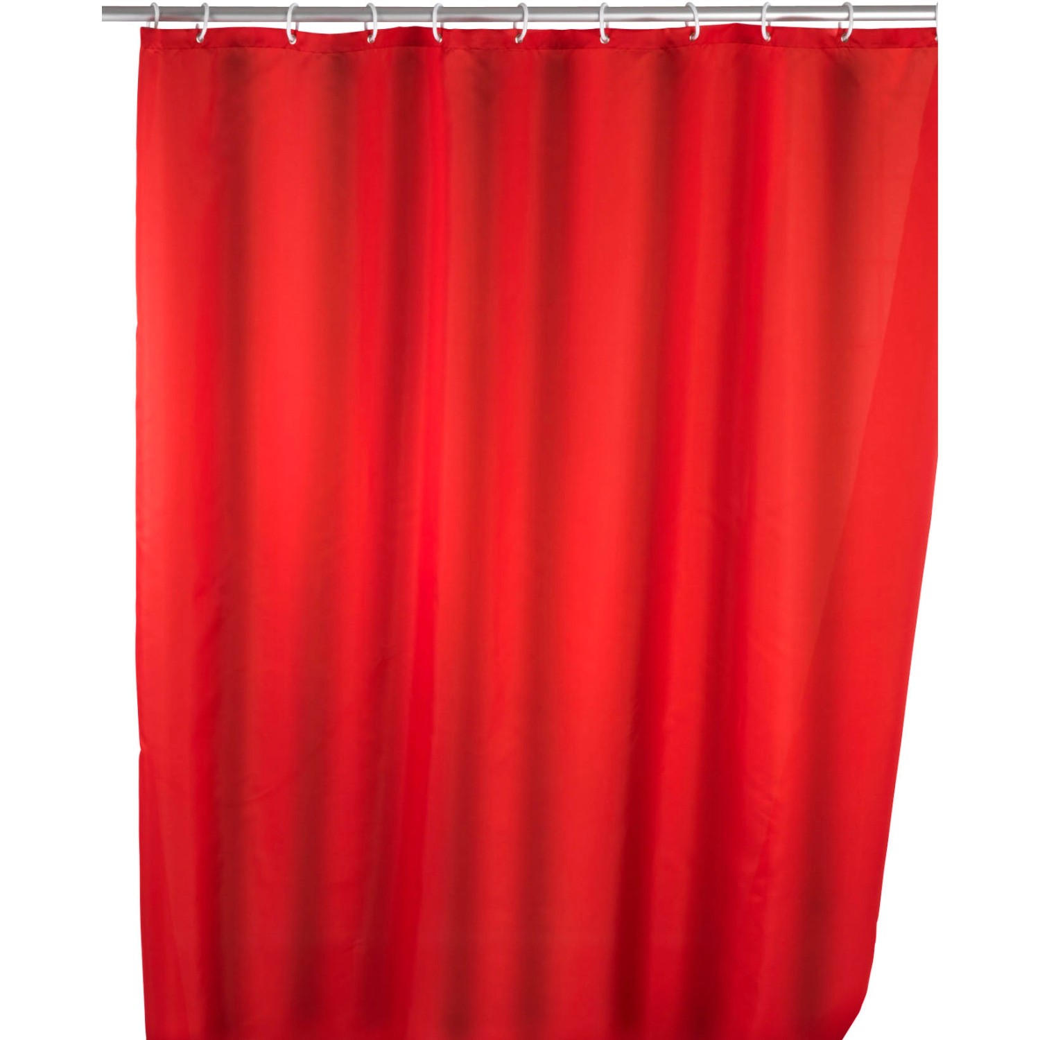 Wenko Anti-Schimmel Duschvorhang Uni 180 cm x 200 cm Rot von Wenko