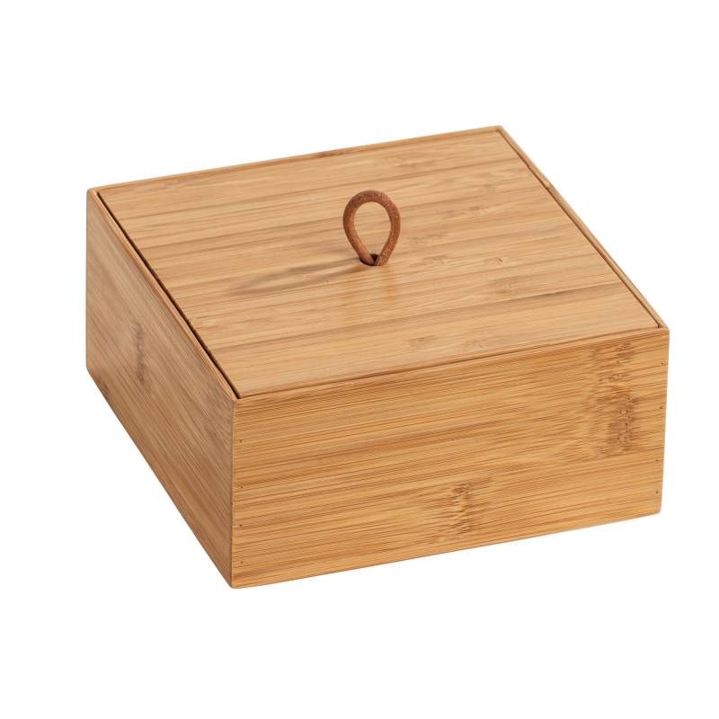 Wenko Aufbewahrungsbox 'Terra' Bambus mit Deckel 15 x 15 x 7 cm von Wenko