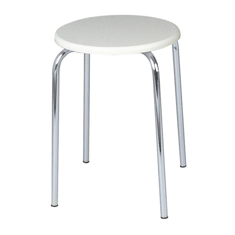 Wenko Exclusiv Badhocker mit weißer MDF-Sitzfläche 32 x 42.5 x 32 cm Weiß von Wenko
