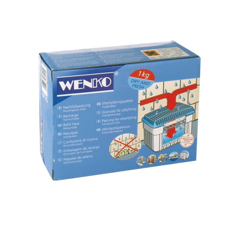 Wenko Feuchtigkeitskiller 1 kg Raumentfeuchter Polypropylen 24 x 16 x 15 cm Weiß von Wenko