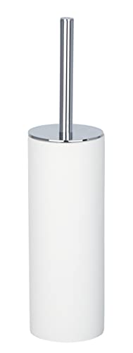 WENKO WC-Garnitur Ida Weiß - geschlossener WC-Bürstenhalter, Polyresin, 9 x 37.5 x 9 cm, Weiß von WENKO