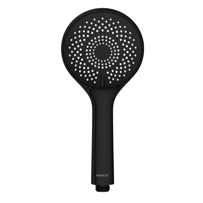 Wenko Handbrause 'Watersaving' schwarz matt Ø 11 cm 3 Strahlarten von Wenko