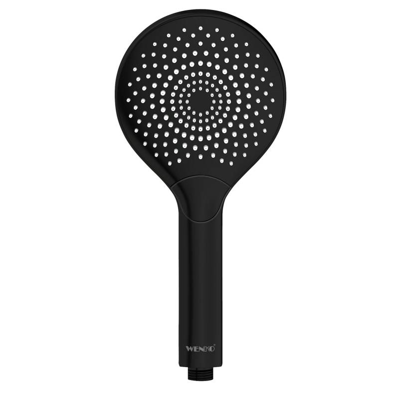 Wenko Handbrause 'Watersaving' schwarz matt Ø 12 cm 3 Strahlarten von Wenko