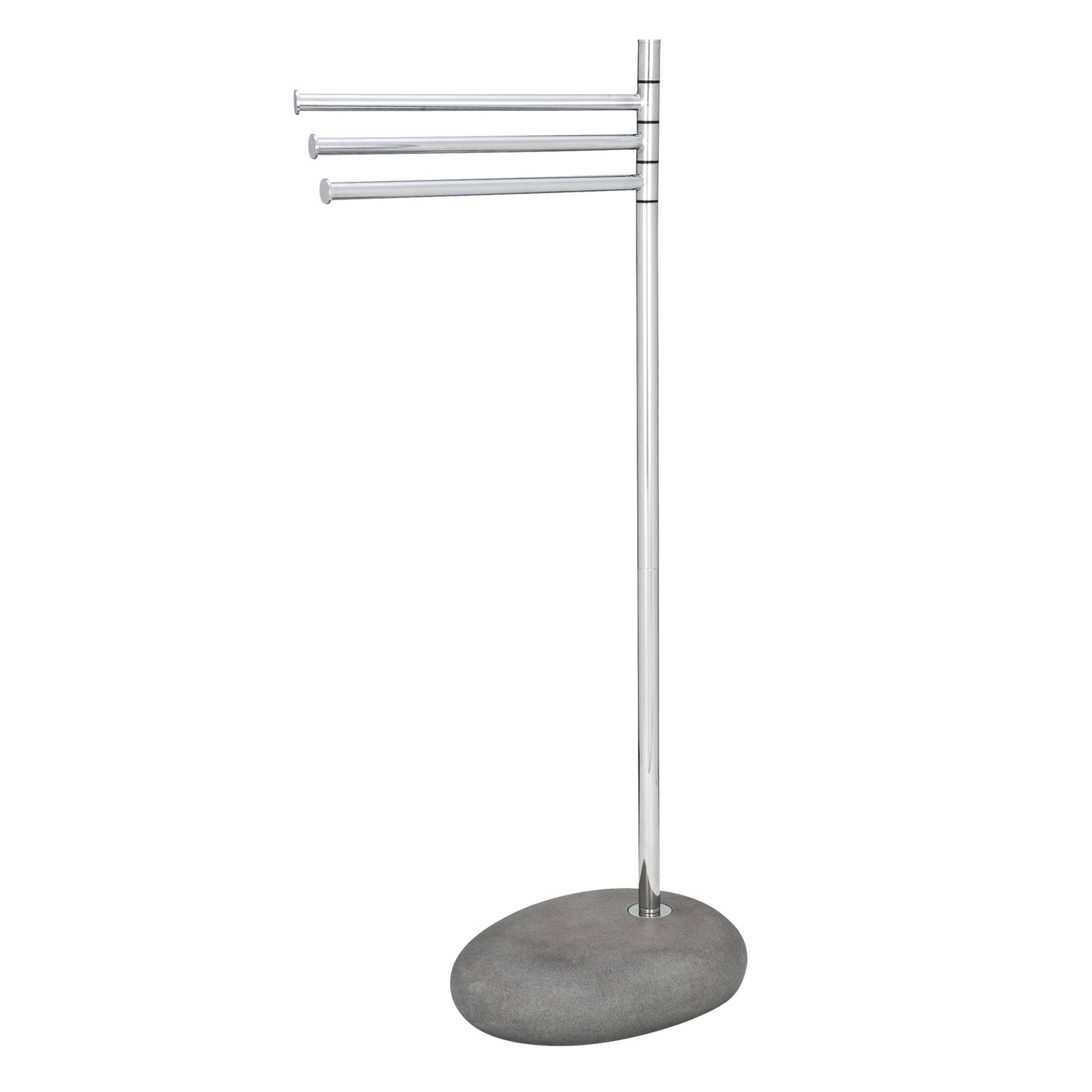 Wenko Handtuchständer 'Pepple Stone' chromfarben 3-armig 38 x 23 x 84 cm Wenko Handtuchständer 'Pepple Stone' chromfarben 3-armig 38 x 23 x 84 cm von Wenko