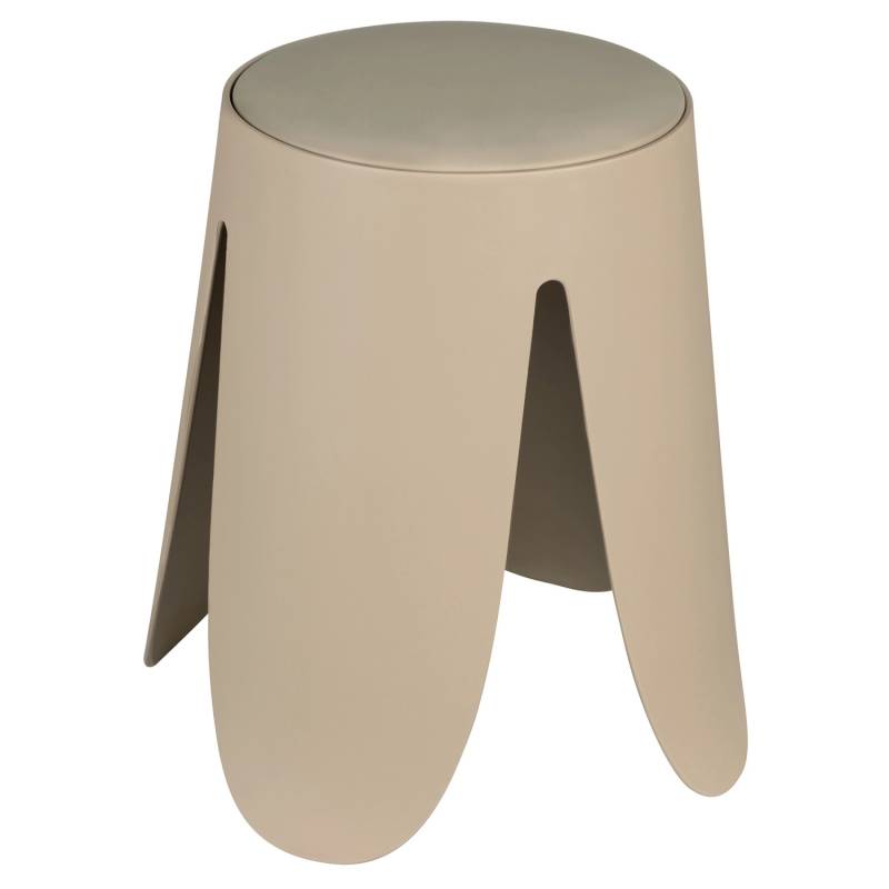 Wenko Hocker Comiso Ø 44,5 cm x 46 cm Beige Matt von Wenko