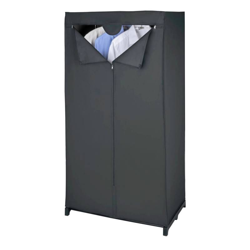 Wenko Kleiderschrank Deep Black mit Ablage 150 cm x 75 cm x 50 cm von Wenko