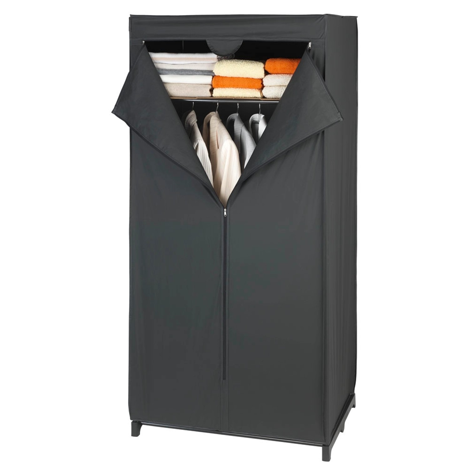 Wenko Kleiderschrank Deep Black mit Ablage 160 cm x 75 cm x 50 cm Wenko Kleiderschrank Deep Black mit Ablage 160 cm x 75 cm x 50 cm von Wenko