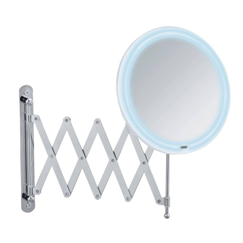 Wenko LED Teleskop-Wandspiegel Barona 20 cm x 55 cm x 34 cm Silver-Chrome von Wenko