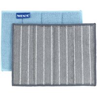 Wenko - 2er Set Reinigungs Schwamm miko Mikrofaser Universal Putzschwamm Reinigen - grau von Wenko