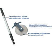 WENKO Rasenkantenroller Teleskopstiel 72 - 139 cm von Wenko