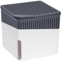Wenko - Raumentfeuchter Cube Weiß 500 g 2er Set, Luftentfeuchter, Weiß, Kunststoff (abs) weiß, Calciumchlorid weiß, Kunststoff (abs) anthrazit - weiß von Wenko